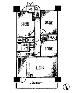 ダイアパレス姫路東【7階】の間取り
