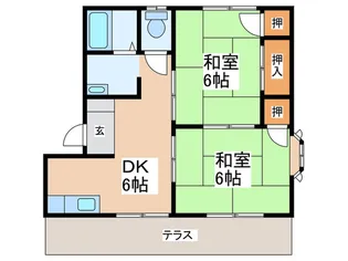 パールハイツ【1階】の間取り