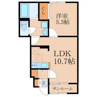 セイバリー Kubo I【1階】の間取り