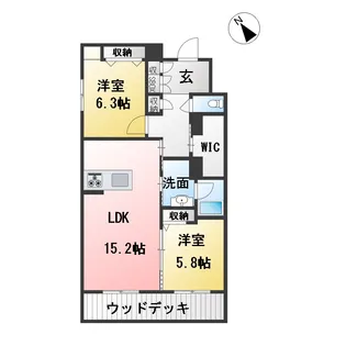 アンビエラ八事【1階】の間取り