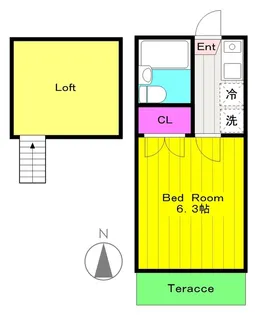 レストハイツ【2階】の間取り