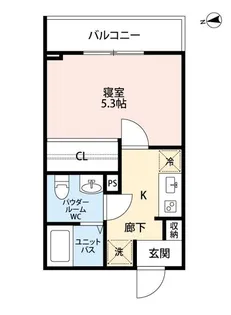 カルム西船橋【2階】の間取り