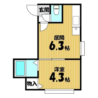 フラットJ中島公園西【2階】の間取り