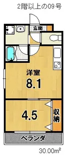 サクシード伏見西町【4階】の間取り