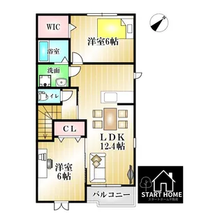 ルチェルナII【2階】の間取り