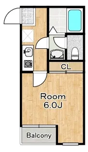 コーポエスワイ【6階】の間取り