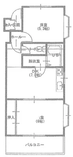 鎌ケ谷ウイングス【2階】の間取り