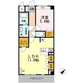 charcoal【4階】の間取り