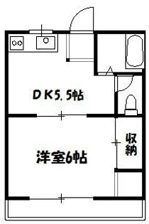 ハイツトゥモロー【1階】の間取り