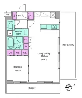 ラクラス四谷【4階】の間取り