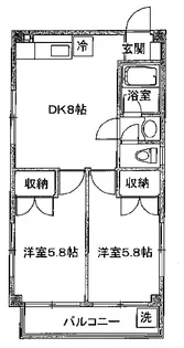 平井サンエムコーポ【3階】の間取り