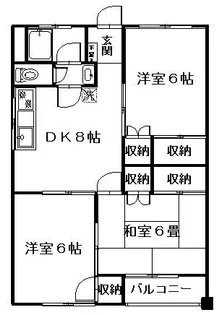 富士コーポ【2階】の間取り