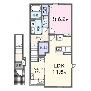 ソールオリエンス【2階】の間取り