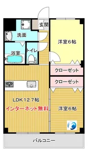 カーサ・エクセリーヌ田上【4階】の間取り