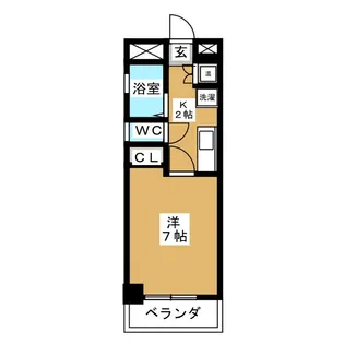 ウエストコート千種【7階】の間取り