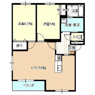 タワード【2階】の間取り