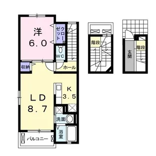 グラース宝塚【3階】の間取り