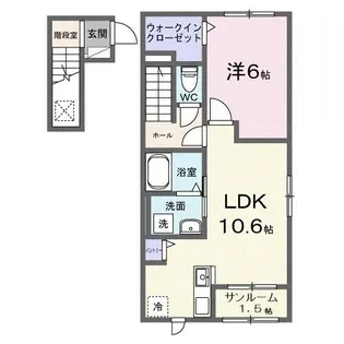 ミニョン フロル B【2階】の間取り