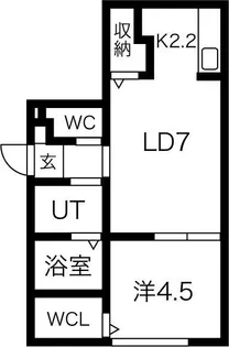 プラティーヌ月寒東【2階】の間取り