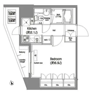 コンフォリア西蒲田【8階】の間取り