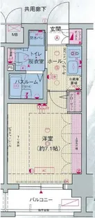 エステムプラザ品川サウスヒルズ【6階】の間取り
