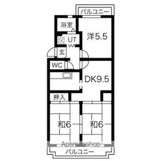 グリーンアベニュー【3階】の間取り