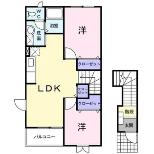 フェルト・C【2階】の間取り