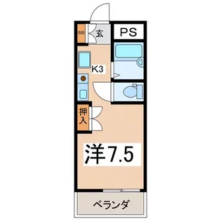 アベニューアルプスB【2階】の間取り