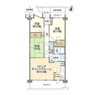 モアステージ新柏壱番館【2階】の間取り