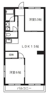 ハイツ牛浜【2階】の間取り
