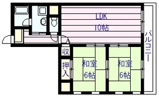 新栄プロパティー柏原【1階】の間取り