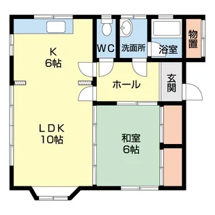 ロイヤルハイツ美原町【2階】の間取り