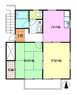 ハイツ花梨【2階】の間取り