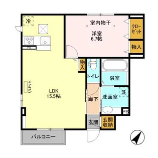 コンフォーレ B棟【1階】の間取り