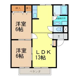 マンハッタンハイツB【2階】の間取り