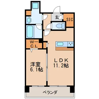 アースグランデ泉【5階】の間取り