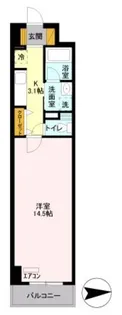 ロイヤルパークスシーサー【4階】の間取り