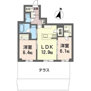 【新築】アルフェリーチェ【SHM】【1階】の間取り
