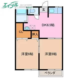 メナーはた【2階】の間取り