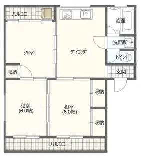 柳原コーポ【3階】の間取り