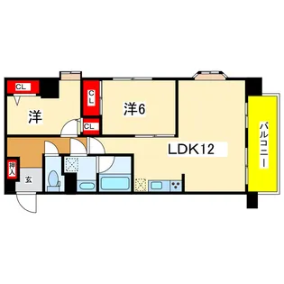 ライオンズマンション新潟古町【12階】の間取り