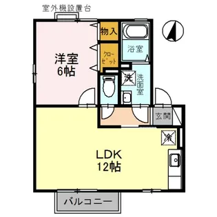 リビングタウン魚住 C棟【2階】の間取り