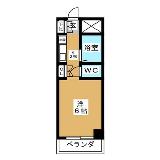 ファリーナクレオ【3階】の間取り