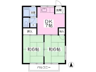 東原ハイツ1号棟【2階】の間取り