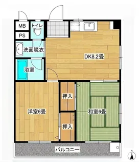 マンション第7松戸【6階】の間取り