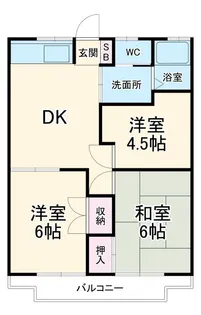 コーポコスモス【1階】の間取り
