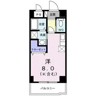 K s久茂地【7階】の間取り