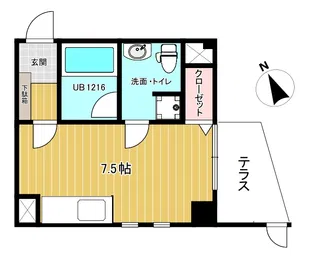 ドミールサクラ【1階】の間取り