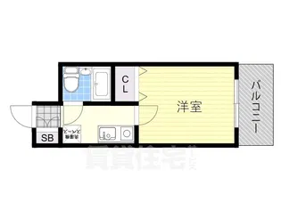 エスリード松屋町【11階】の間取り