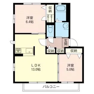 メゾンドールA【2階】の間取り